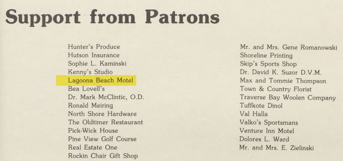 Jacks on The Bay Resort (Lagoona Beach Resort) - 1982 Houghton Lake High Yearbook